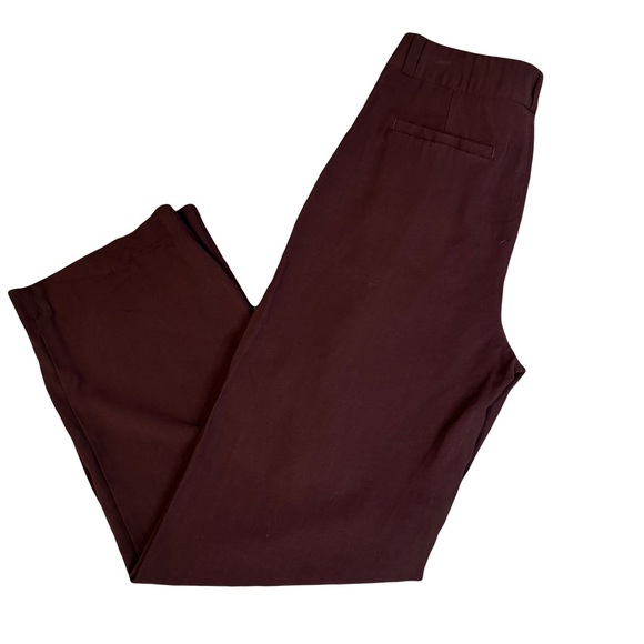 a new day Pants - A New Day High Rise Wide Leg Pants Burgundy Size 4